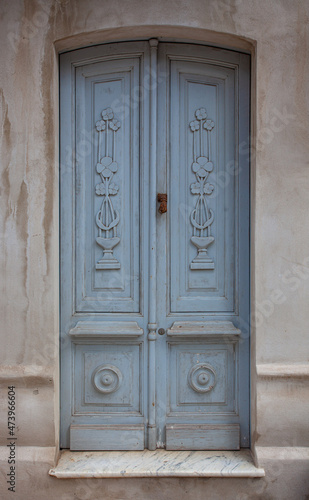 Italian old wooden door - art déco/liberty style