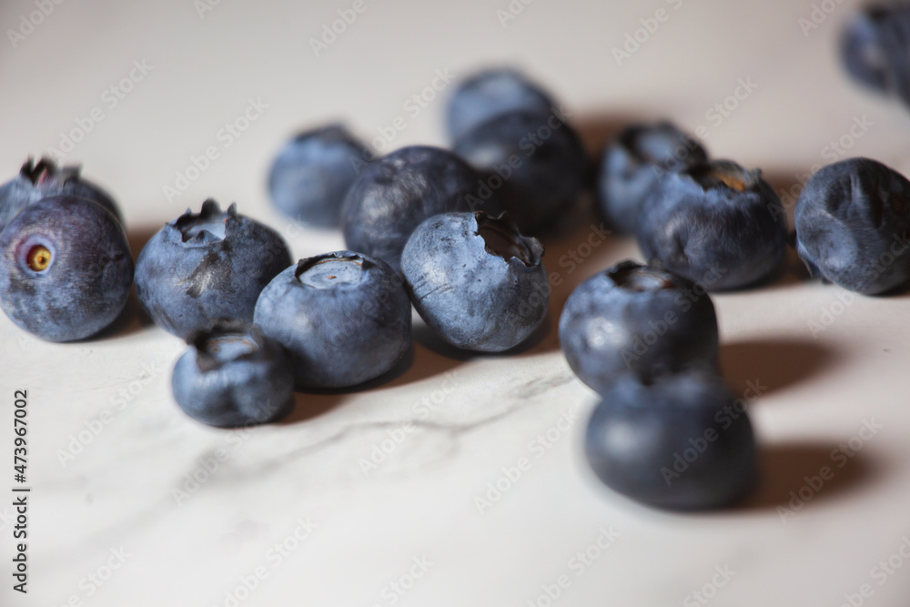Closeup of blueberries on the table. Closeup of blueberries on the table.