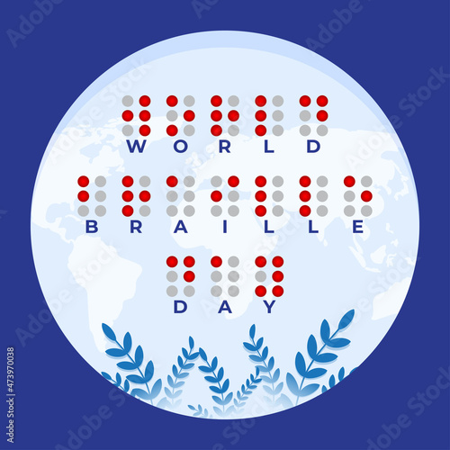 vector illustration for world braille day