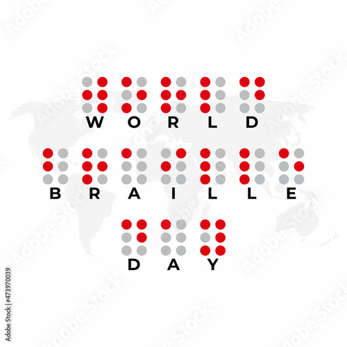 vector illustration for world braille day