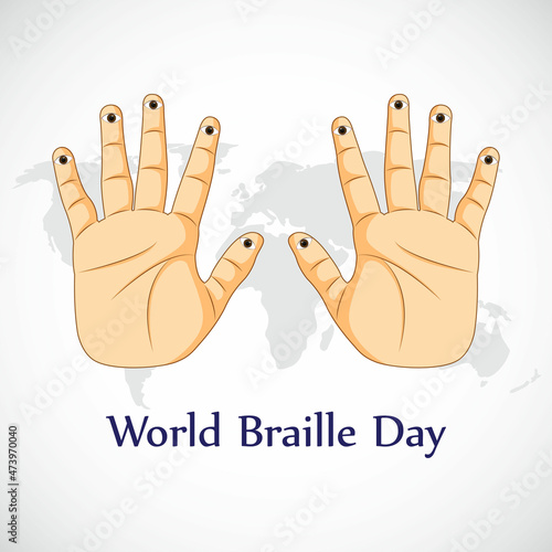 vector illustration for world braille day