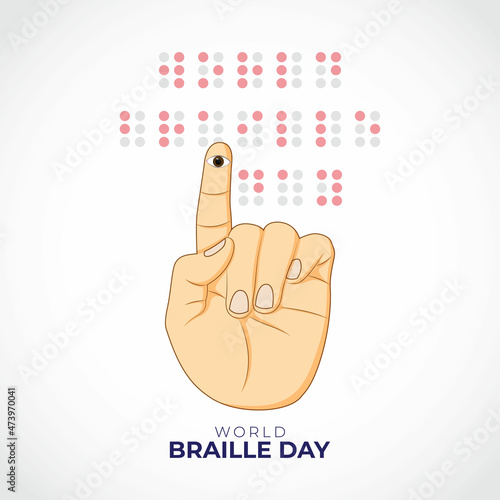 vector illustration for world braille day