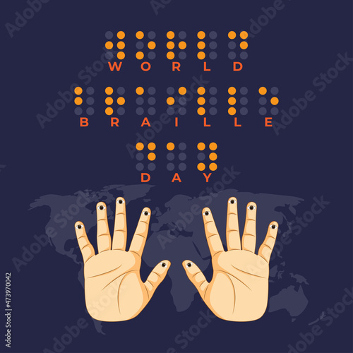 vector illustration for world braille day