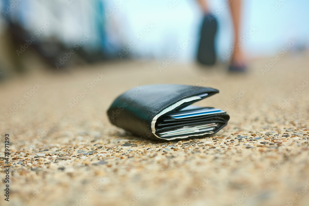 Lost wallet lying on ground Lost wallet lying on ground