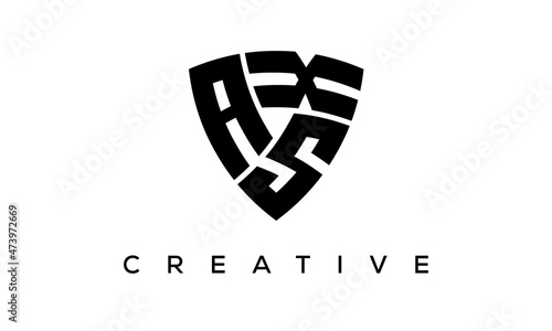 Shield letters ASX creative logo photo