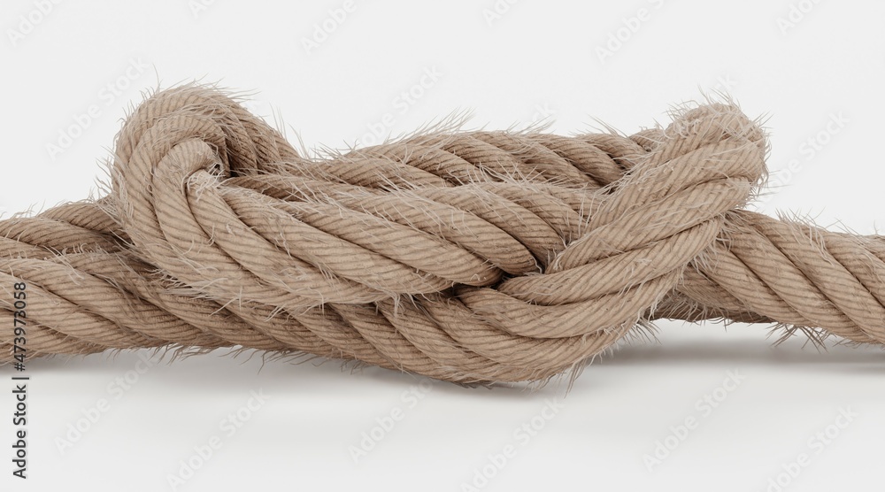 Realistic 3D Render of Rope
