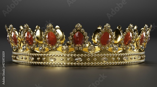Realistic 3D Render of Royal Crown