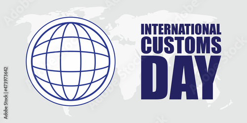 international customs day vector illustration