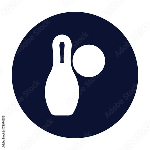Bowling Vector icon which is suitable for commercial work and easily modify or edit it

