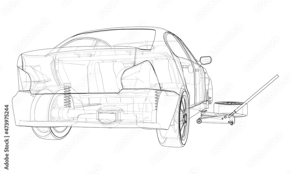 Concept car with Floor Car Jack