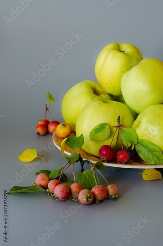 beautiful small red apples