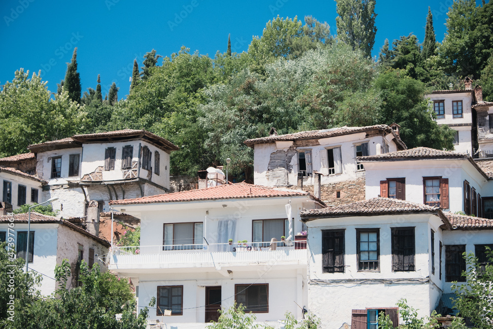 View of a traditional Houses at Sirince Village,a popular destination in Selcuk,Izmir,Turkey. View of a traditional Houses at Sirince Village,a popular destination in Selcuk,Izmir,Turkey.