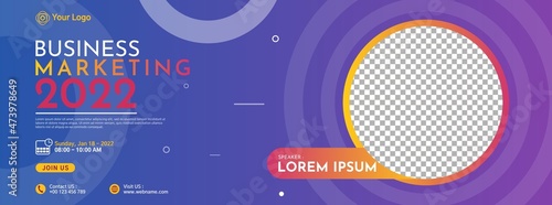 Creative corporate business banner template design for webinar, marketing, online class program, etc
