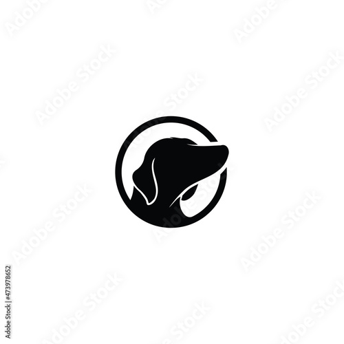 dog head logo vector illustration