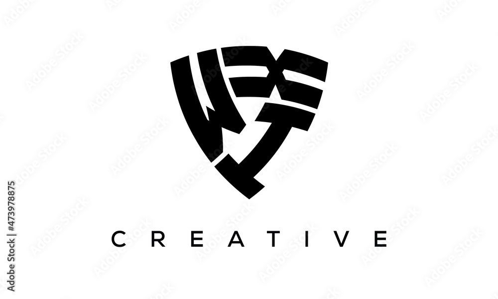 Shield letters WIX creative logo Shield letters WIX creative logo