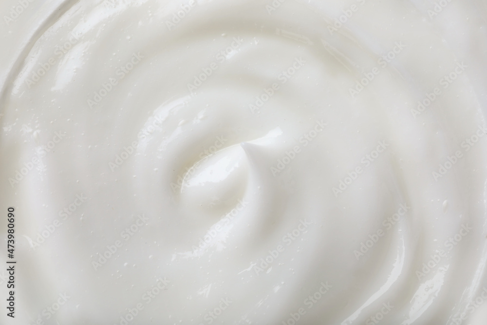 Texture of white body cream, closeup view Texture of white body cream, closeup view