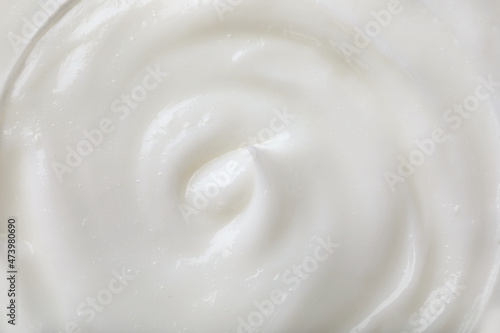 Texture of white body cream  closeup view