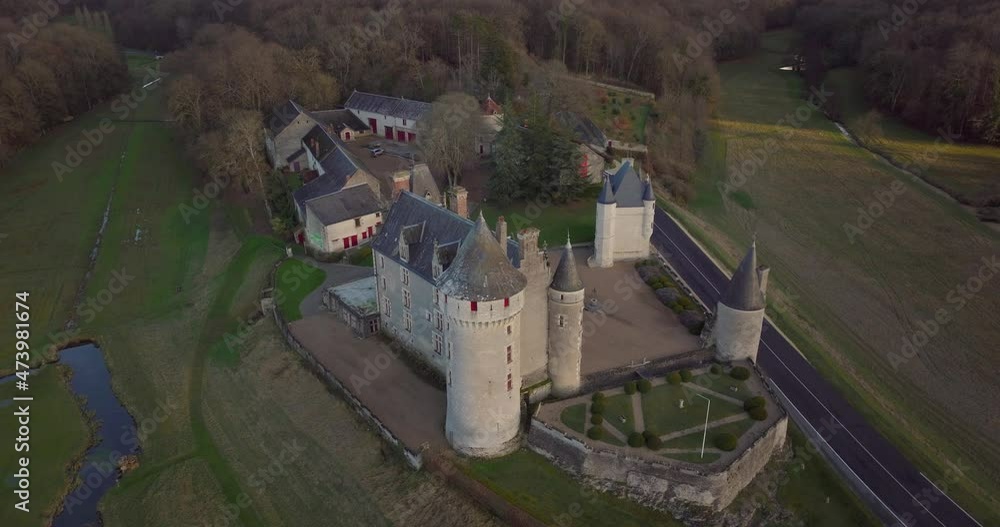 Aerial shot of the castle of Montpoupon in France, next to the Loire Valley.
This castle if emblematic to the local hunting activities. That’s why it is located in the middle of several hectares of fo Aerial shot of the castle of Montpoupon in France, next to the Loire Valley.
This castle if emblematic to the local hunting activities. That’s why it is located in the middle of several hectares of fo