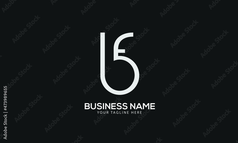 Alphabet BF or FB abstract monogram vector logo template Alphabet BF or FB abstract monogram vector logo template