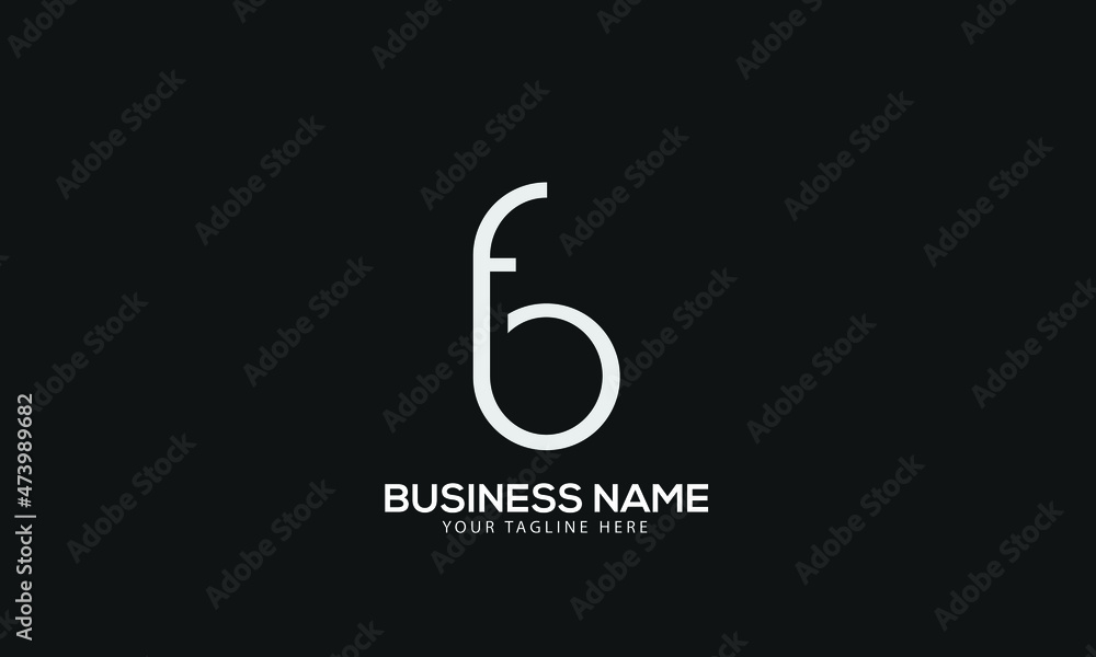 Alphabet BF or FB abstract monogram vector logo template Alphabet BF or FB abstract monogram vector logo template