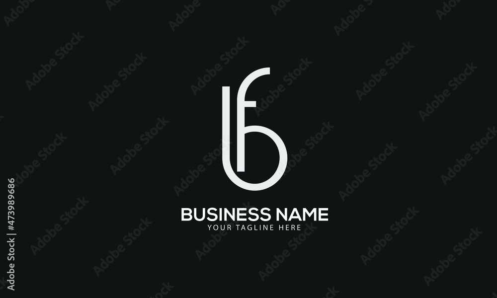 Alphabet BF or FB abstract monogram vector logo template Alphabet BF or FB abstract monogram vector logo template