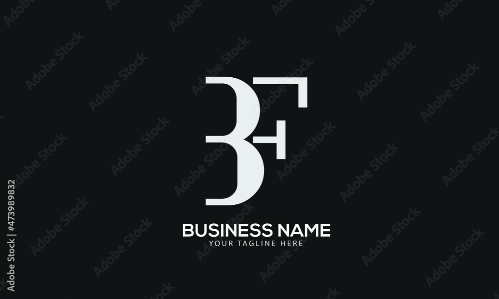 Alphabet BF or FB abstract monogram vector logo template Alphabet BF or FB abstract monogram vector logo template