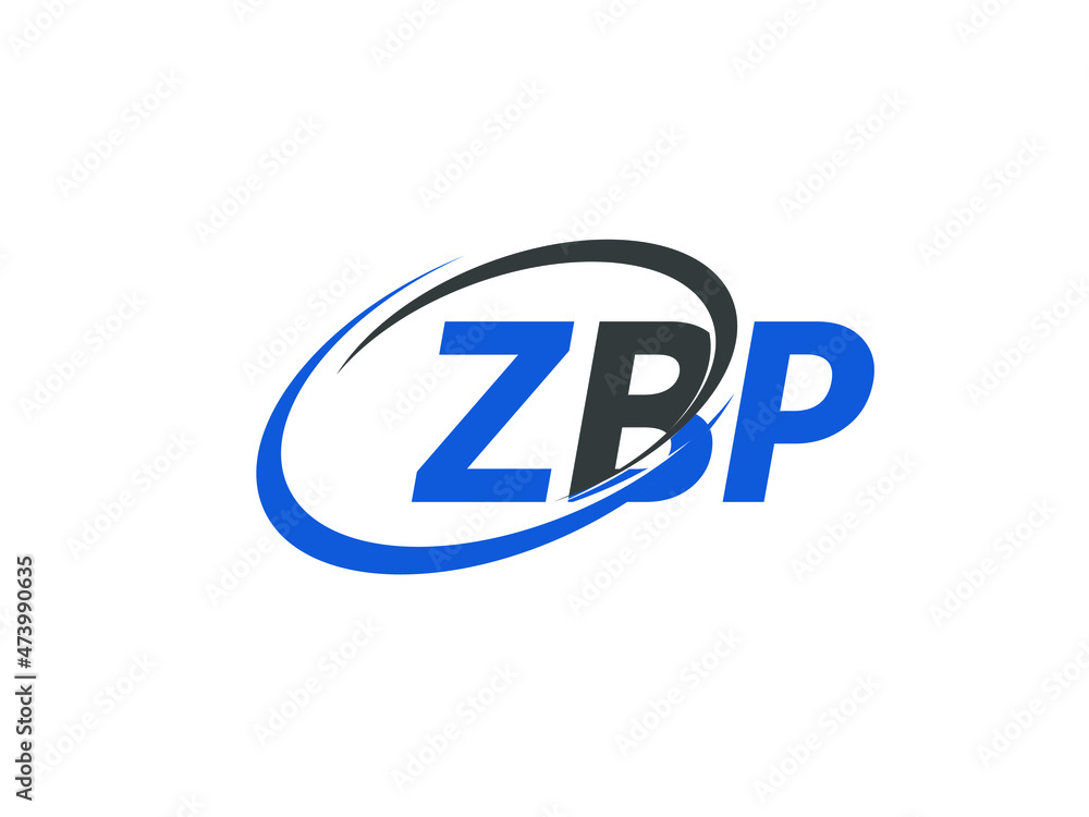 Obraz premium ZBP letter creative modern elegant swoosh logo design
