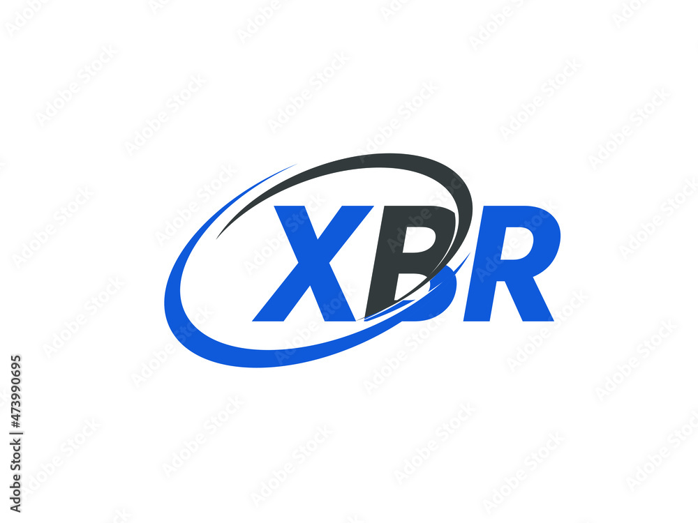 Obraz premium XBR letter creative modern elegant swoosh logo design
