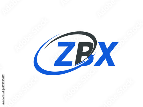 Free Download ZBX letter creative modern elegant swoosh logo design - GFXLoad