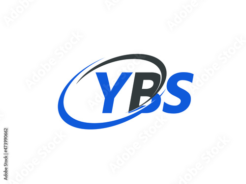 YBS letter creative modern elegant swoosh logo design