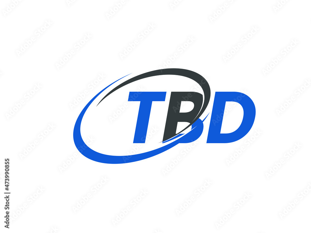 TBD letter creative modern elegant swoosh logo design TBD letter creative modern elegant swoosh logo design