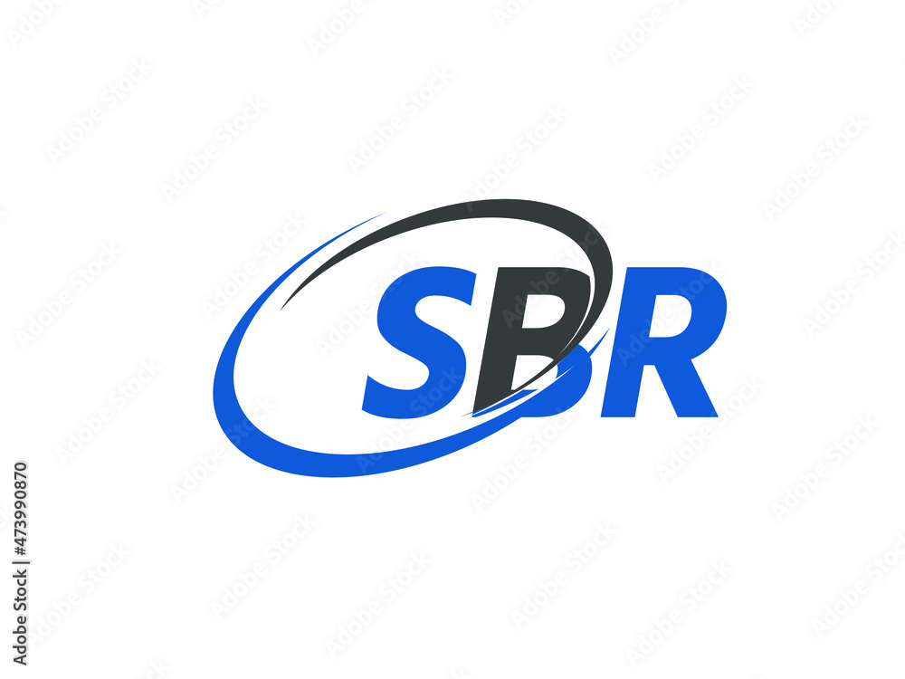 SBR letter creative modern elegant swoosh logo design SBR letter creative modern elegant swoosh logo design