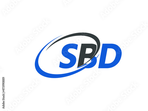 SBD letter creative modern elegant swoosh logo design