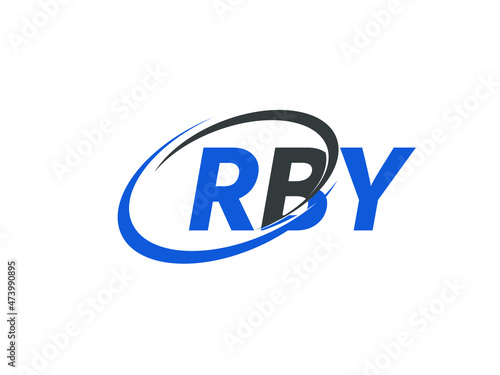 RBY letter creative modern elegant swoosh logo design