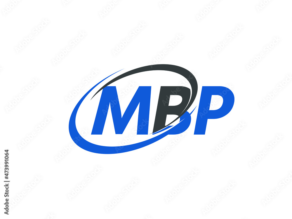 Obraz premium MBP letter creative modern elegant swoosh logo design