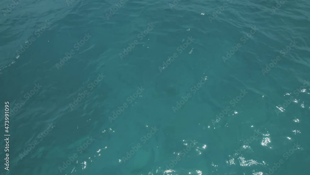 Drone view fly over beautiful turquoise deep ocean texture, top view. Aerial shot of blue waters and calm waves of Maldives island. Concept of tourism and diving Drone view fly over beautiful turquoise deep ocean texture, top view. Aerial shot of blue waters and calm waves of Maldives island. Concept of tourism and diving