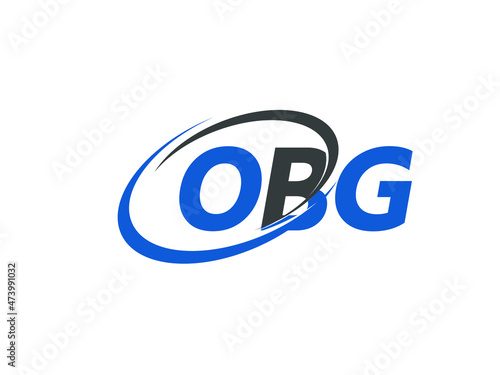 OBG letter creative modern elegant swoosh logo design