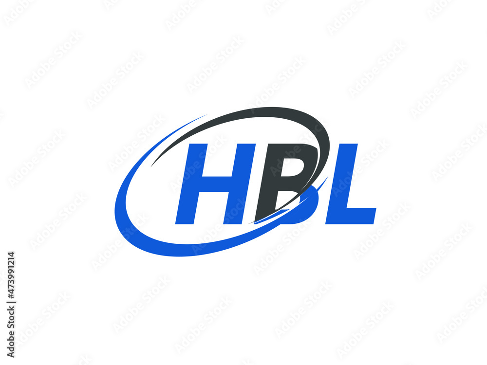 Obraz premium HBL letter creative modern elegant swoosh logo design