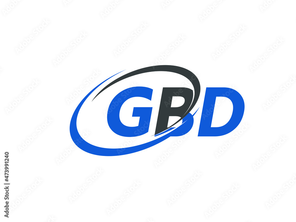 GBD letter creative modern elegant swoosh logo design GBD letter creative modern elegant swoosh logo design
