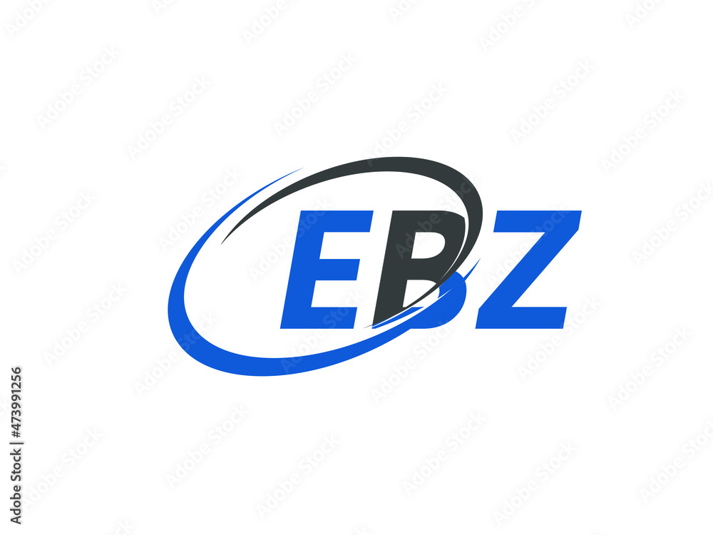 EBZ letter creative modern elegant swoosh logo design EBZ letter creative modern elegant swoosh logo design