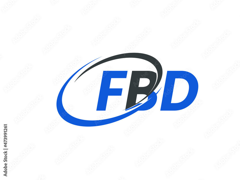 FBD letter creative modern elegant swoosh logo design FBD letter creative modern elegant swoosh logo design