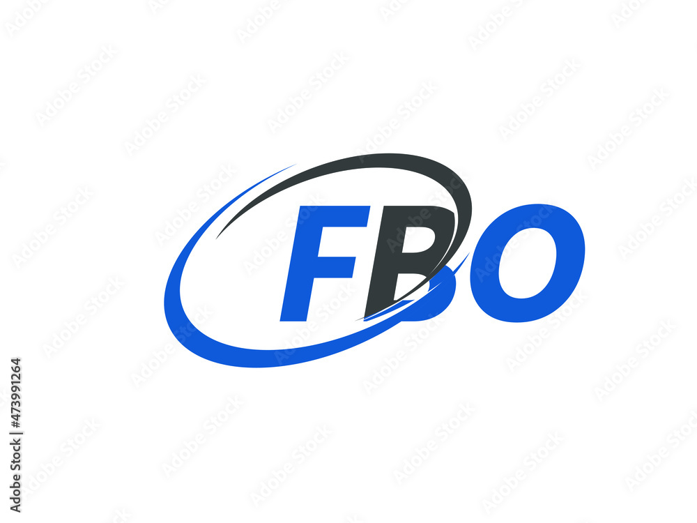 FBO letter creative modern elegant swoosh logo design FBO letter creative modern elegant swoosh logo design