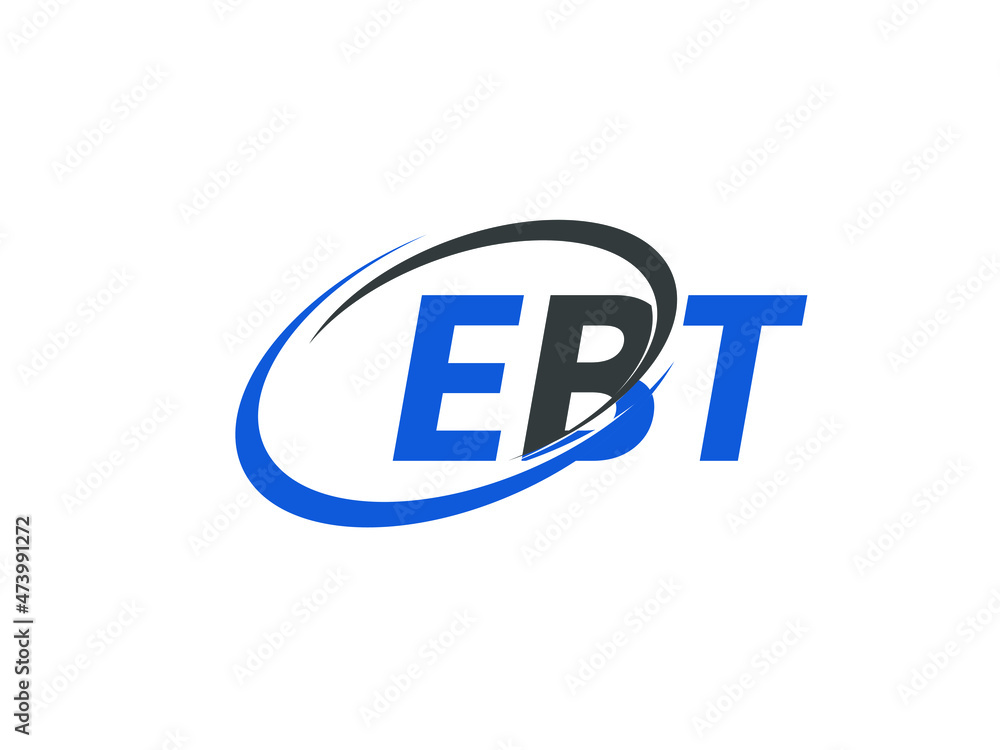EBT letter creative modern elegant swoosh logo design EBT letter creative modern elegant swoosh logo design