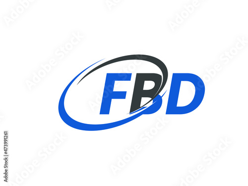 FBD letter creative modern elegant swoosh logo design