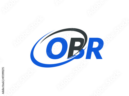 OBR letter creative modern elegant swoosh logo design