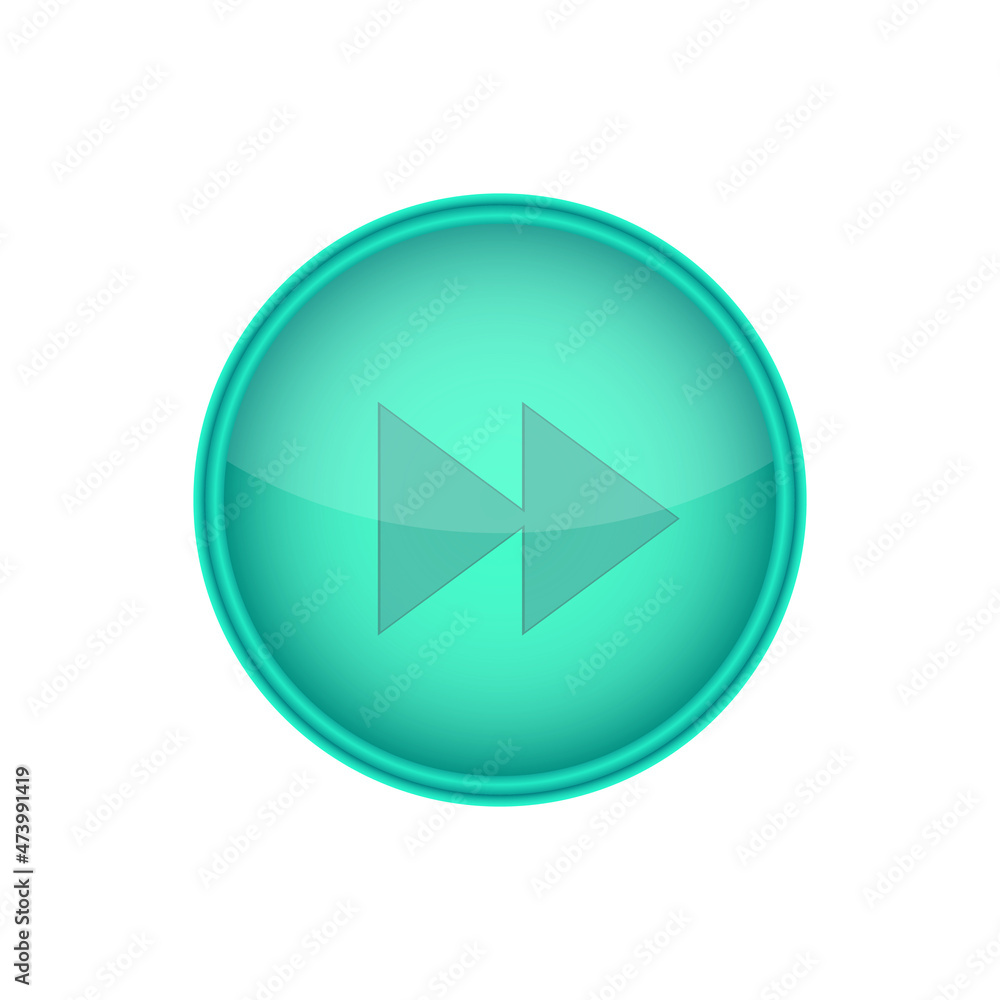 Green button rewind. Glossy navigation media button Green button rewind. Glossy navigation media button