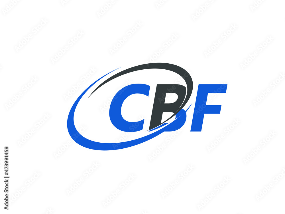 CBF letter creative modern elegant swoosh logo design CBF letter creative modern elegant swoosh logo design