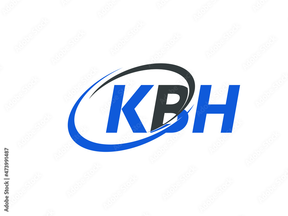 KBH letter creative modern elegant swoosh logo design KBH letter creative modern elegant swoosh logo design