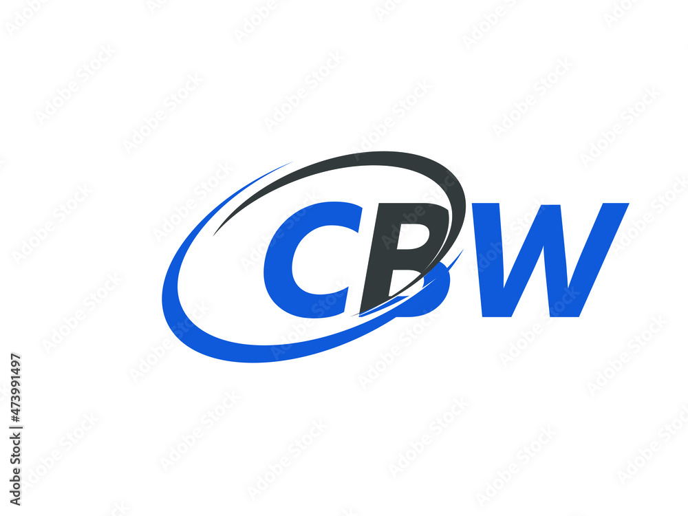 CBW letter creative modern elegant swoosh logo design CBW letter creative modern elegant swoosh logo design