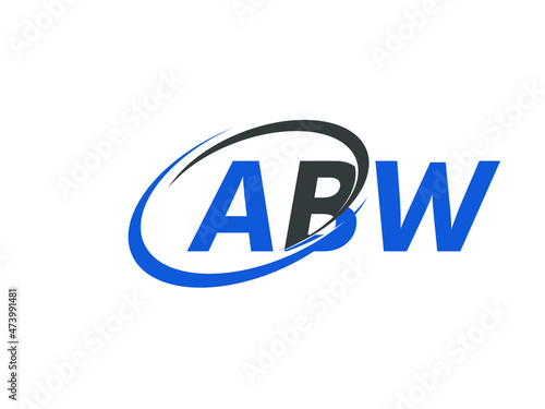 Free Download ABW letter creative modern elegant swoosh logo design - GFXLoad